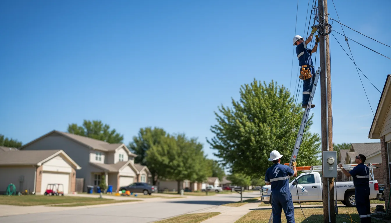 Residential electrician providing installation services in Walnut Hill, IL